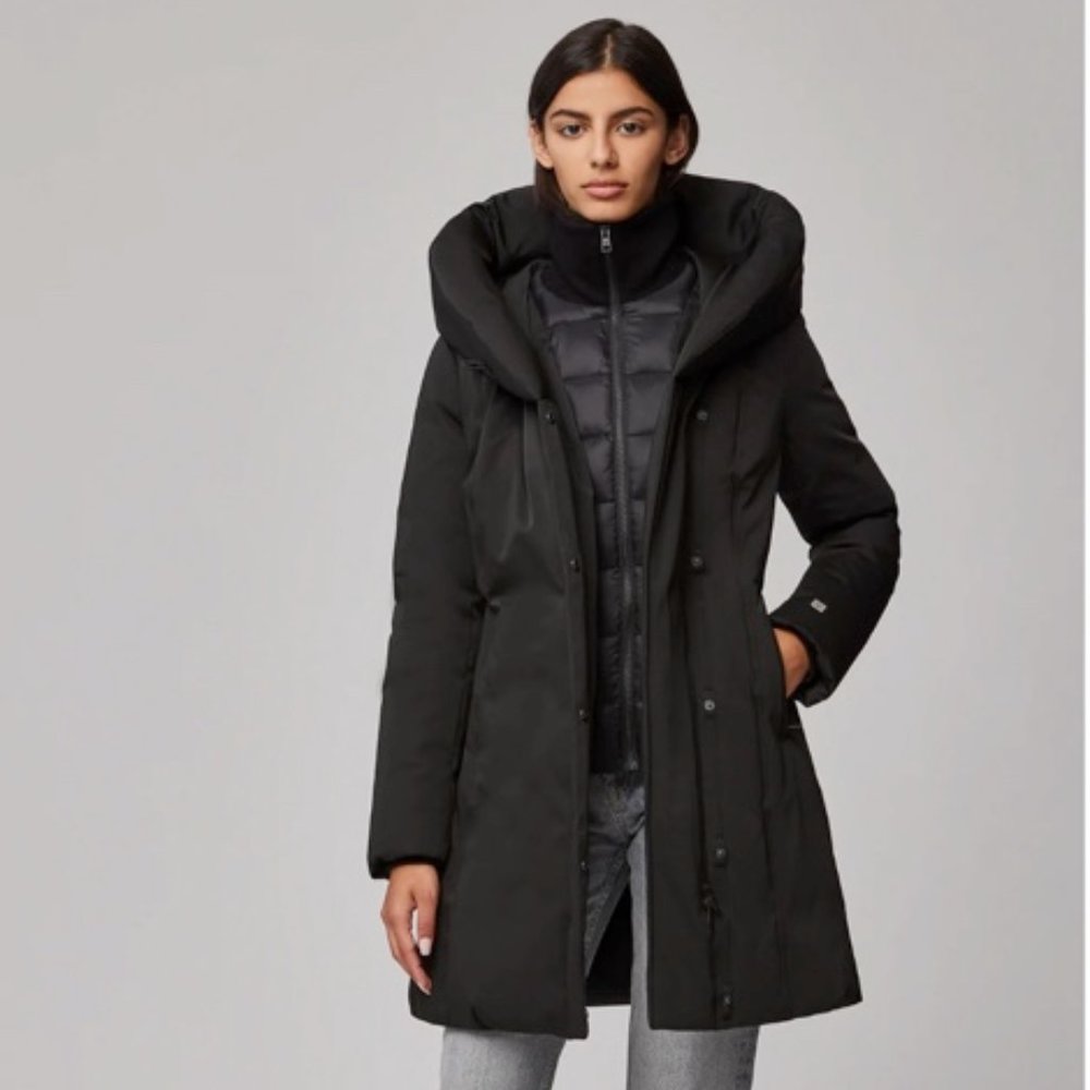 Soia & Kyo Camelia Slim Fit Down Coat - XS - Black